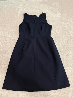 J Crew Classic Navy Sleeveless A-Line Dress